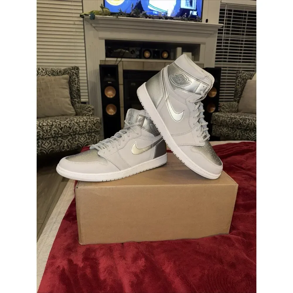 Size 14 - Jordan 1 Retro High CO Japan Neutral Grey DC1788-029 Silver Metallic
